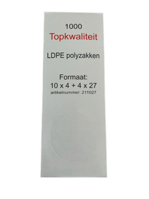 LDPE zakken 10+2/4x27 1000st