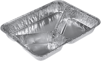 Aluminium schaal 3-vaks 100st