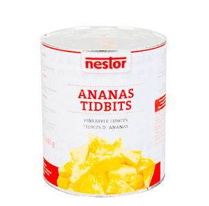 Bessee_artikelnr_3437 Ananasstukjes 567gr Nestor 6st