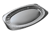 Aluminium schaal ovaal 35cm 10st