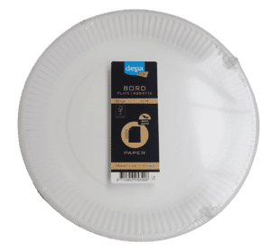 Bord wit karton 23cm FSC 20st