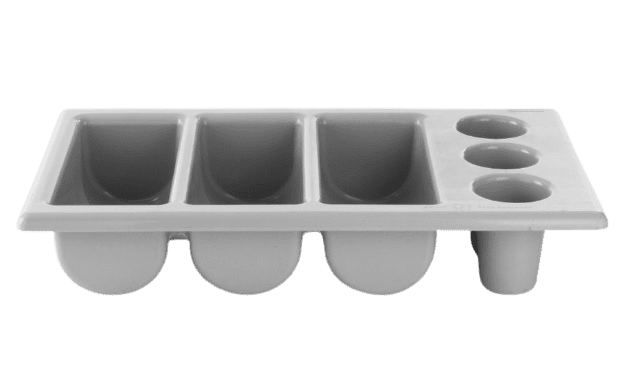 Bestekbak 6-vaks grijs