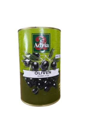 Zwarte olijven zonder pit Adria 4250g