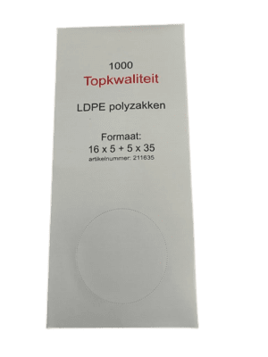LDPE zakken 16+2x5x35 1000st