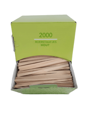 Houten roerstaafjes 11cm 2000st