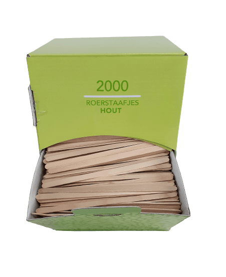 Houten roerstaafjes 11cm 2000st