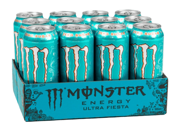Monster Ultra Fiesta Mango (blauw) 12x500ml