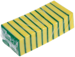 Schuurspons geel-groen 140x95x28mm 10st