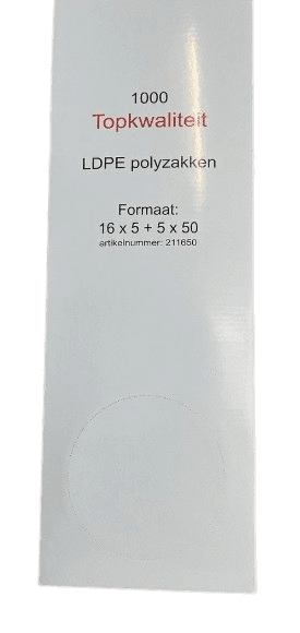 LDPE zakken 16+2x5x50