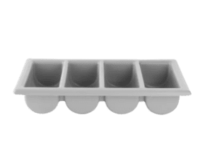 Bestekbak 4-vaks grijs