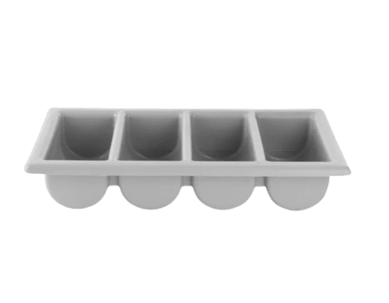 Bestekbak 4-vaks grijs